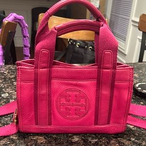 Pink Tory Burch mini tote